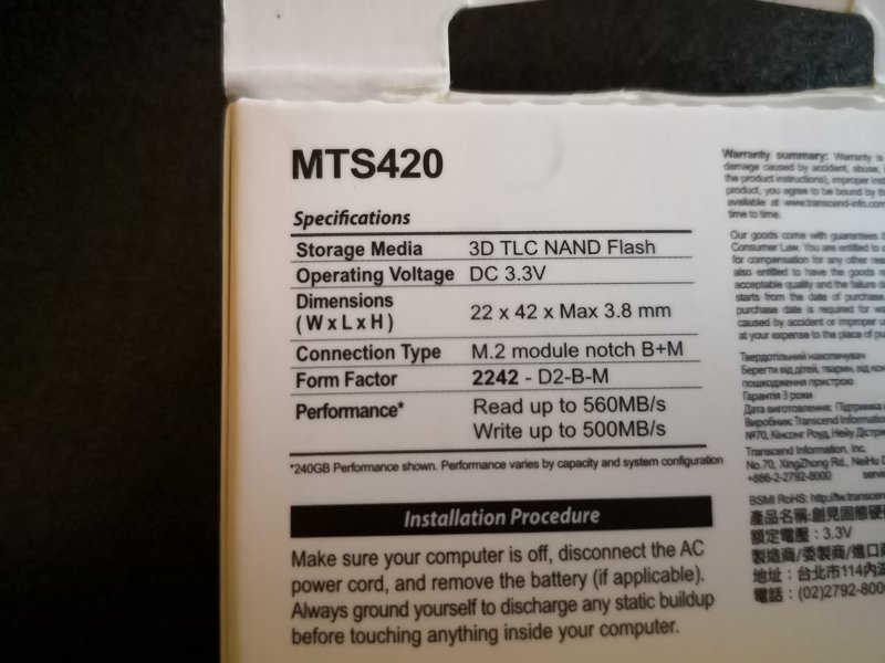 Transcend MTS420S 120GB, predkosc, transfer, odczyt, zapis