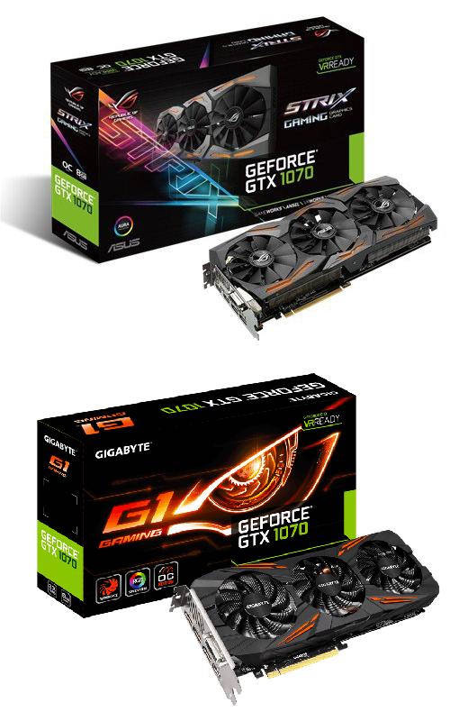 GeForce GTX 1080 i GTX 1070