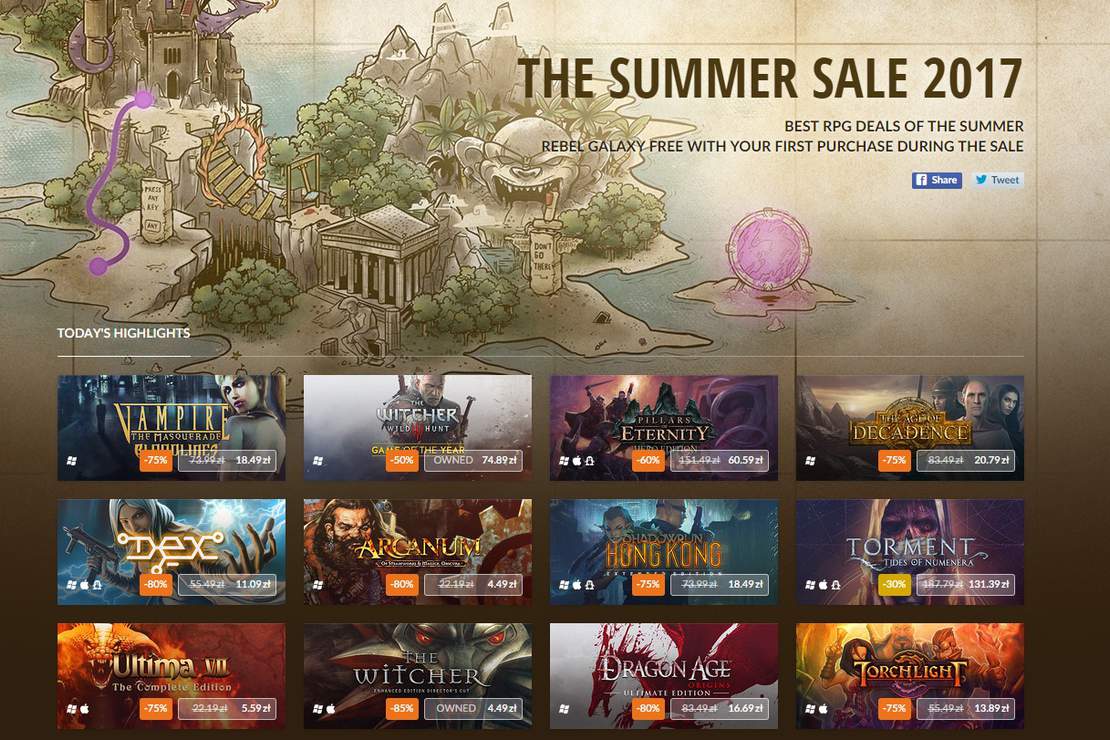Wystartowała wielka wyprzedaż w sklepie GOG. Przeceniono ponad 1